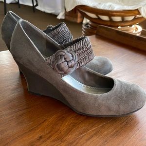 Cute and comfortable wedge heels with fun Mary Jane-ish details